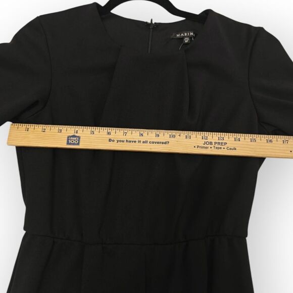 NWOT MARINA Black Bell Sleeve Jumpsuit Size 8P - Picture 5 of 10